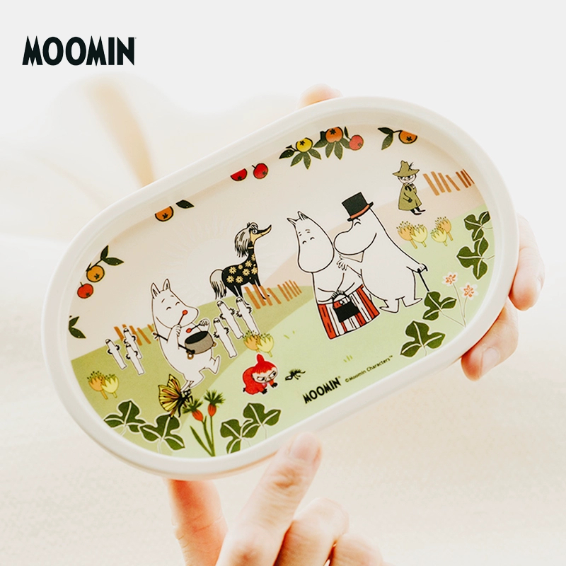 姆明MOOMIN餐用托盘卡通盲盒小收纳盘创意零食首饰盘密胺日式盘子