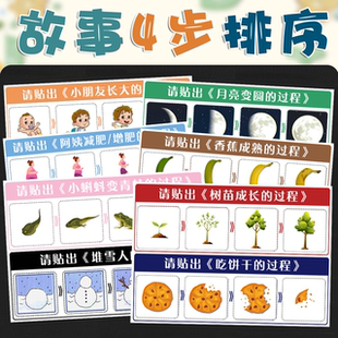 幼儿园宝宝儿童逻辑思维事件规律排序益智玩教具区域迟缓材料
