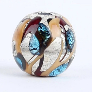 新款欧美风格银箔琉璃珠项链手链高贵典雅百搭手工散珠DIY满包邮