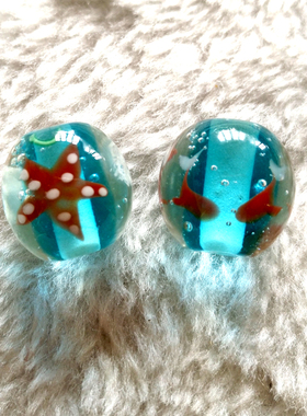 汪氏原创海星海豚琉璃珠日式山水名物手链时尚手工DIY散珠满包邮