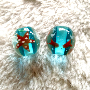 汪氏原创海星海豚琉璃珠日式山水名物手链时尚手工DIY散珠满包邮