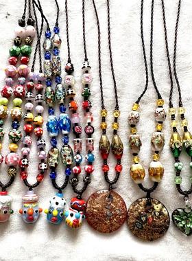 各种毛衣琉璃项链手链守护神平安扣爱心吊坠手链可以随意搭配珠子