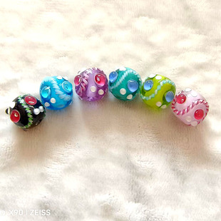 新款灯工日式琉璃珠手链时尚项链发簪耳坠DIY配件纯手工琉璃珠