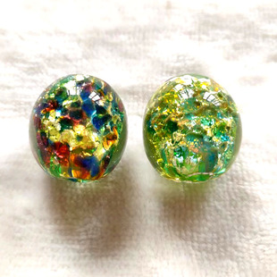 中古彩箔琉璃珠纯手工制作日式流行手链项链发簪头饰DIY各种配件