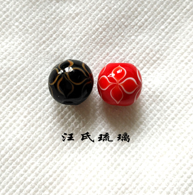 精品琉璃珠大料花山水名物配饰日韩风格手工项链手链DI各色Y散珠