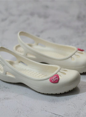 白色洞洞鞋女夏花园沙滩鞋防滑医院工作护士鞋包头凉鞋凉拖鞋团购