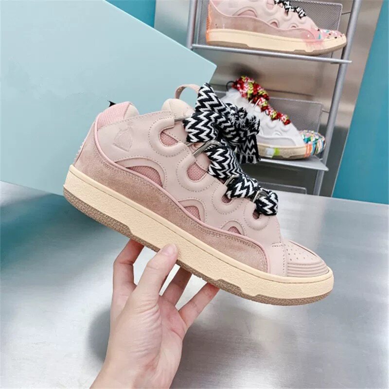 thumbnail for Spring 2026 trendy brand bread shoes round toe thick sole lace-up daddy men's and women's casual sports skateboarding shoes