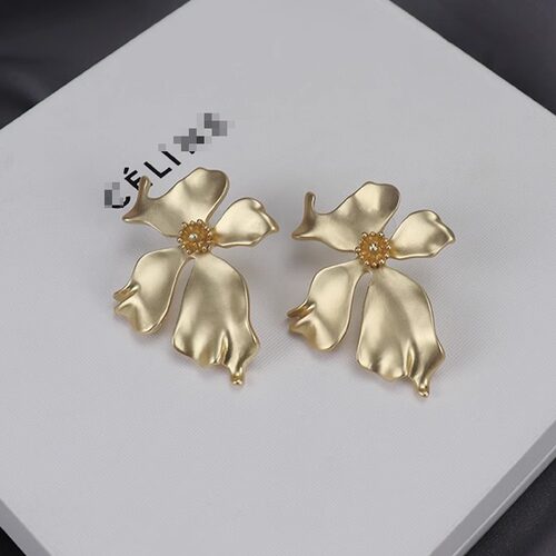 ce琳家金属花朵耳钉银针耳饰