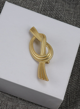 欧洲古董vintage绳结蝴蝶结中古CORO高档胸针