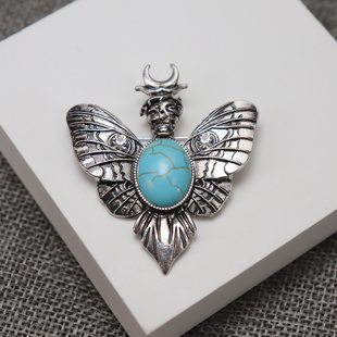 复古异域民族风松石镶钻胸针胸花帽子包包服装配饰小礼物