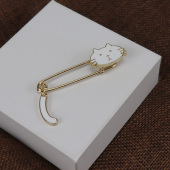 日系复古珐琅滴油小猫胸针猫咪胸花防走光别针服装 配饰