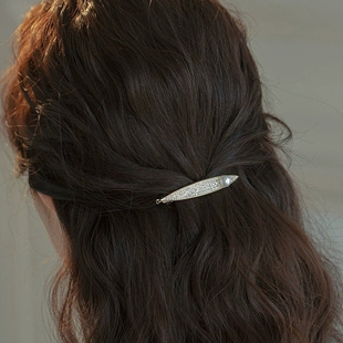 琼星~法式复古顶夹 高级感弹簧夹小号半扎发卡子精致横夹头发饰品