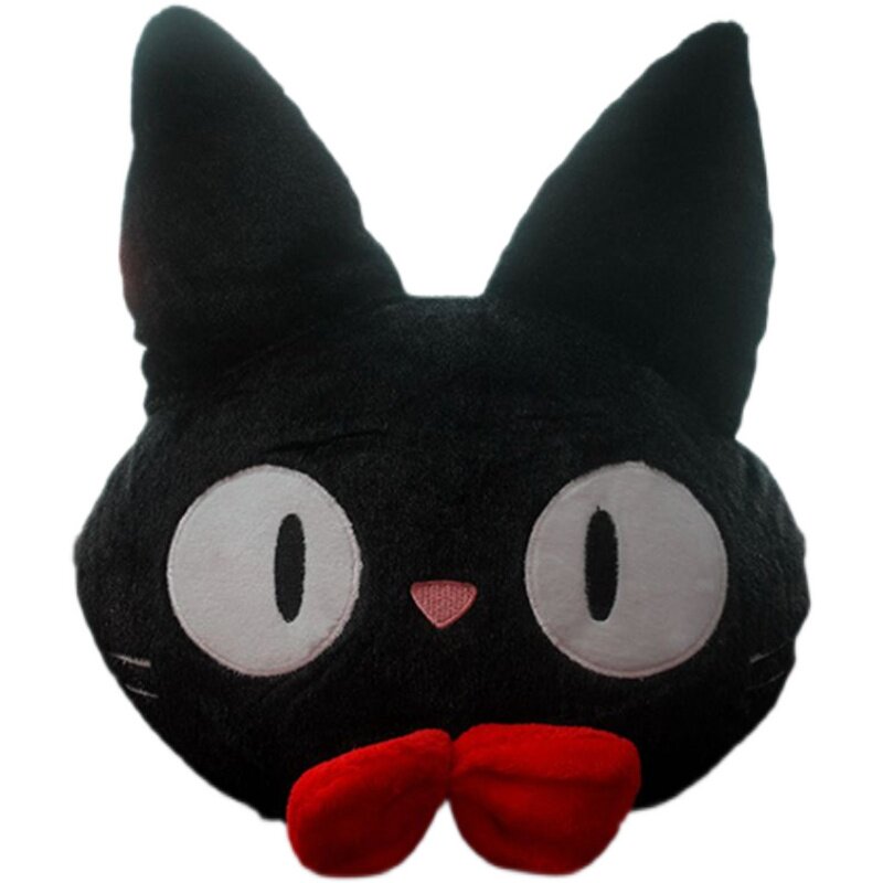宫崎骏魔女宅急便黑猫吉吉可爱毛绒汽车居家车载腰靠抱枕腰垫腰枕