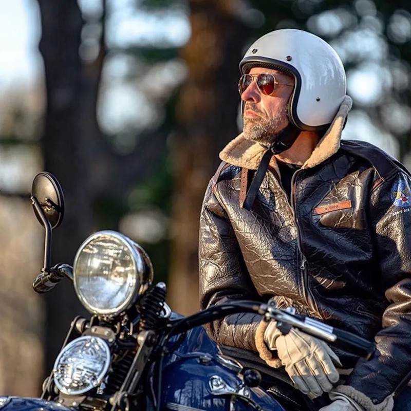 Eastman复古做旧B6飞行皮衣夹克