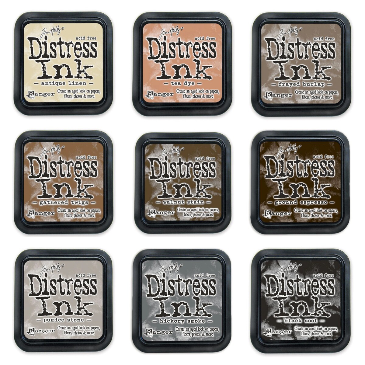 ranger印台ink水性印台颜料印台手帐上色颜料tim holtz 复古色系
