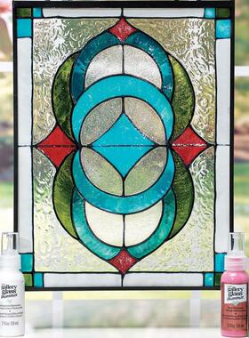 美国GG花窗玻璃颜料Gallery Glass链接1手绘彩绘手工陶瓷plaid