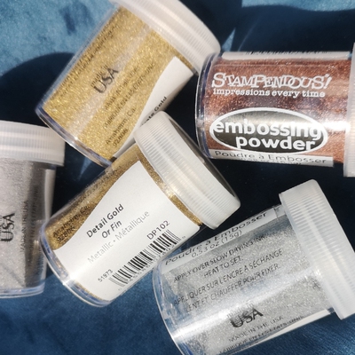 金银铜色凸粉分装Stampendous