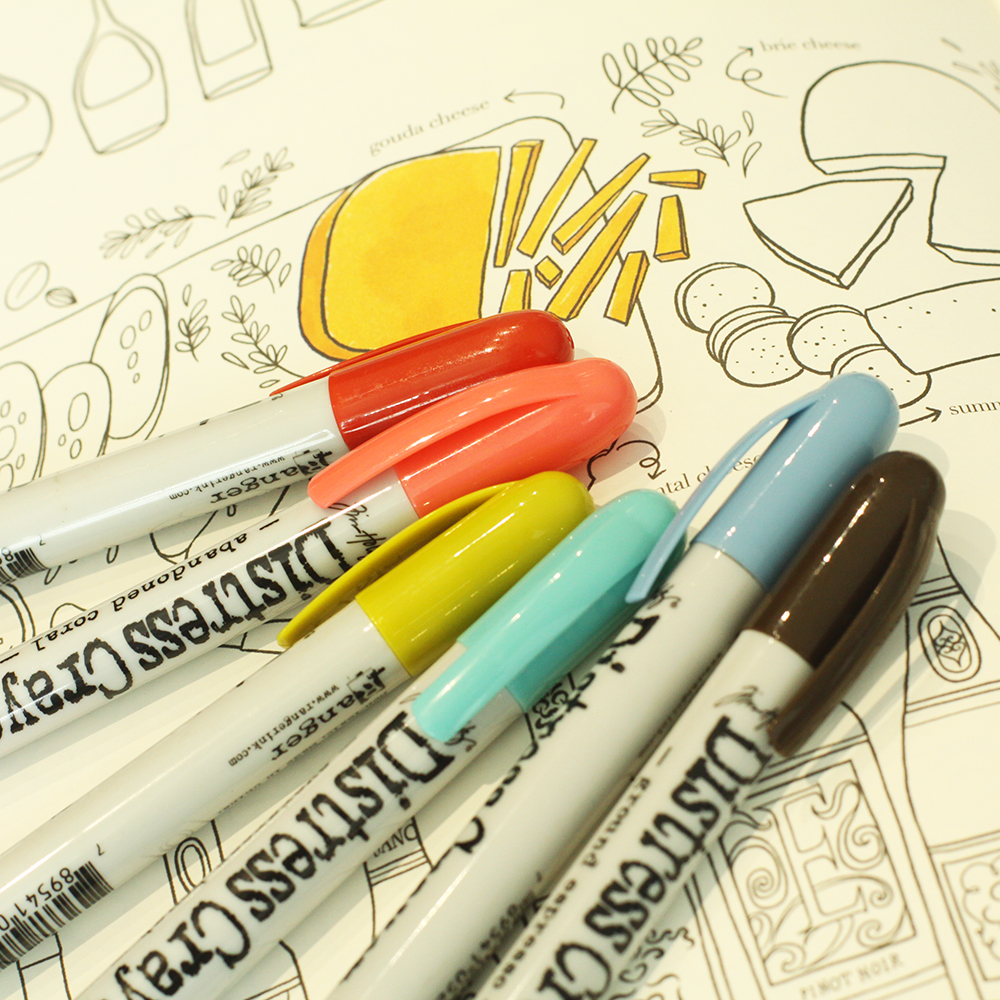 美国进口distress旧色套装蜡笔