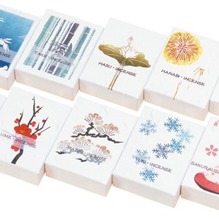 日本香彩堂 HANGA四季版画线香 花香海洋淡雅茉莉花檀香莲花