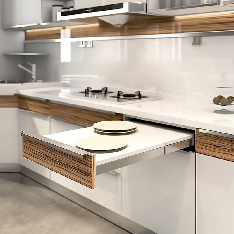 橱柜厨房可伸缩功能餐台/折叠/抽拉/拉伸活动餐台/餐桌导轨配件