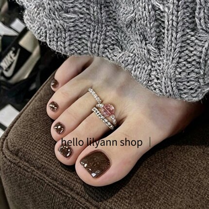 闪闪仙女脚戒指hello小众设计轻奢气质ins风春夏高级出游度假叠戴