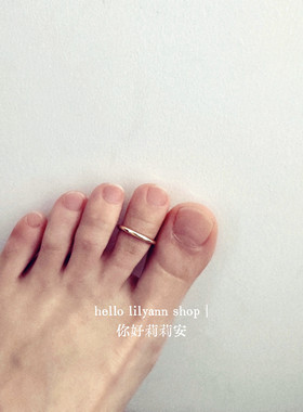 光面开口素圈脚戒ins叠戴尾戒