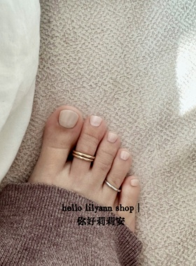 bi入！经典百搭素圈镀金脚戒指
