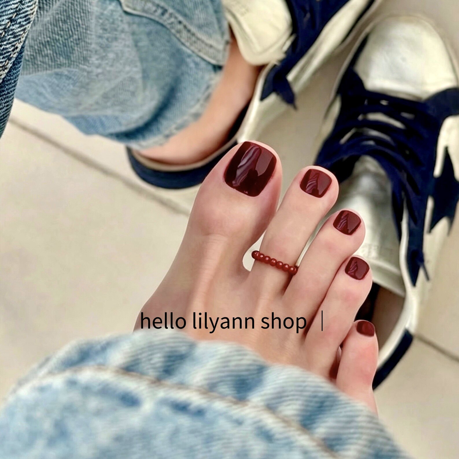 洗澡不用摘hello原创天然南红玛瑙弹力脚戒指复古气质叠戴不硌脚