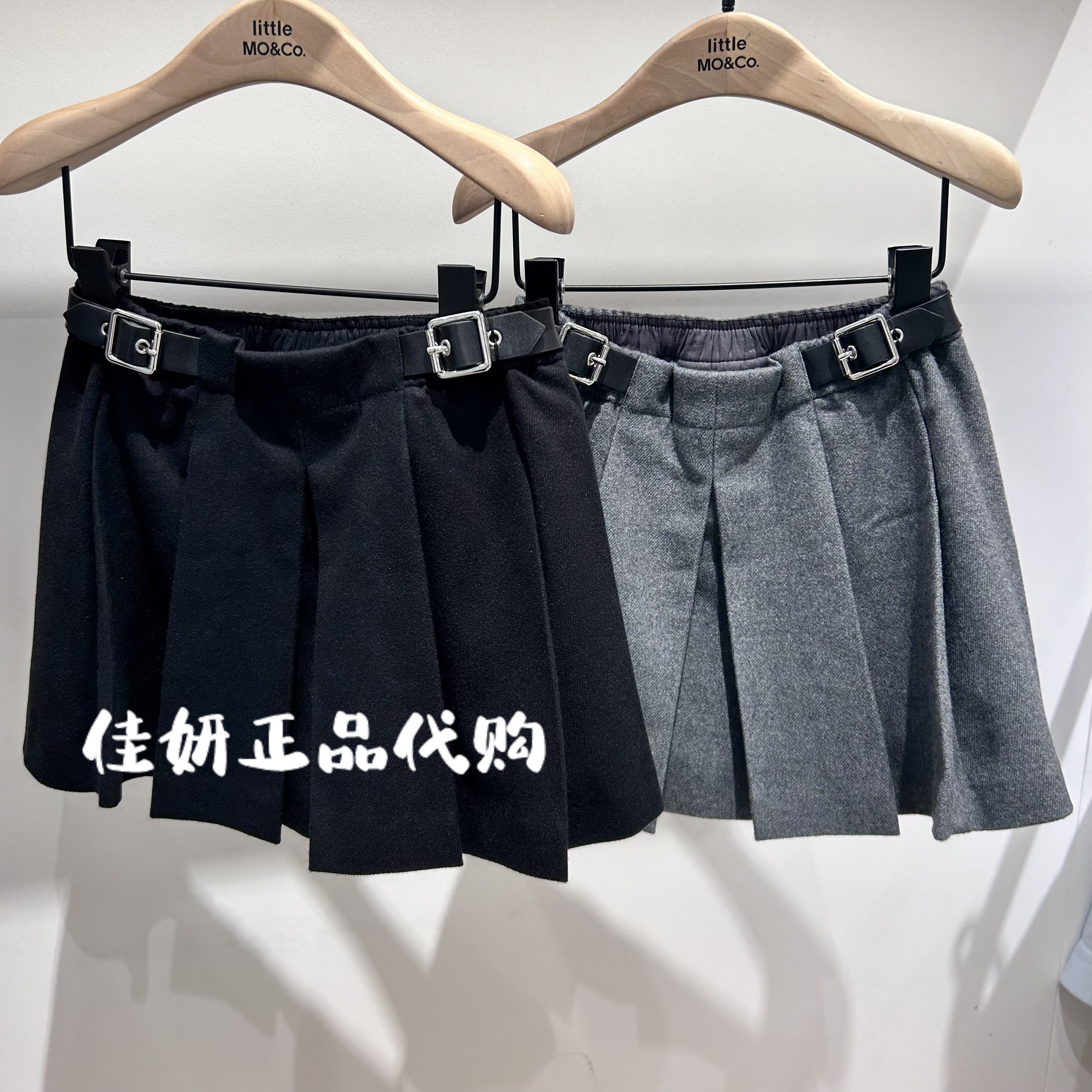 little moco专柜正品25年冬款女童百褶裙半裙含安全裤KBE4SKT002