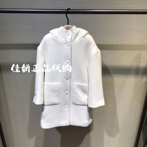 little moco专柜正品24年春女童连帽中长款大衣外套KBD1OVC001