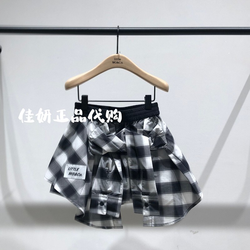 little moco专柜正品24年夏女童休闲百搭格子短裤KBD2SOT032-封面