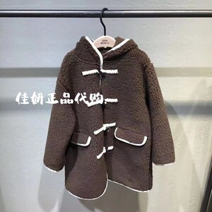 little moco专柜正品23年冬男女童洋气连帽大衣外套KBC4OVC001
