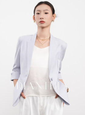 苎麻西装外套女小个子高级感西服