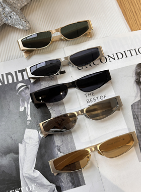 2025新款金属框墨镜女高级感防紫外线太阳镜男时尚潮流个性眼镜