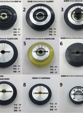 海德堡SM102CD102SM74XL75XL105进纸轮压纸轮过纸轮聚氨酯橡胶轮