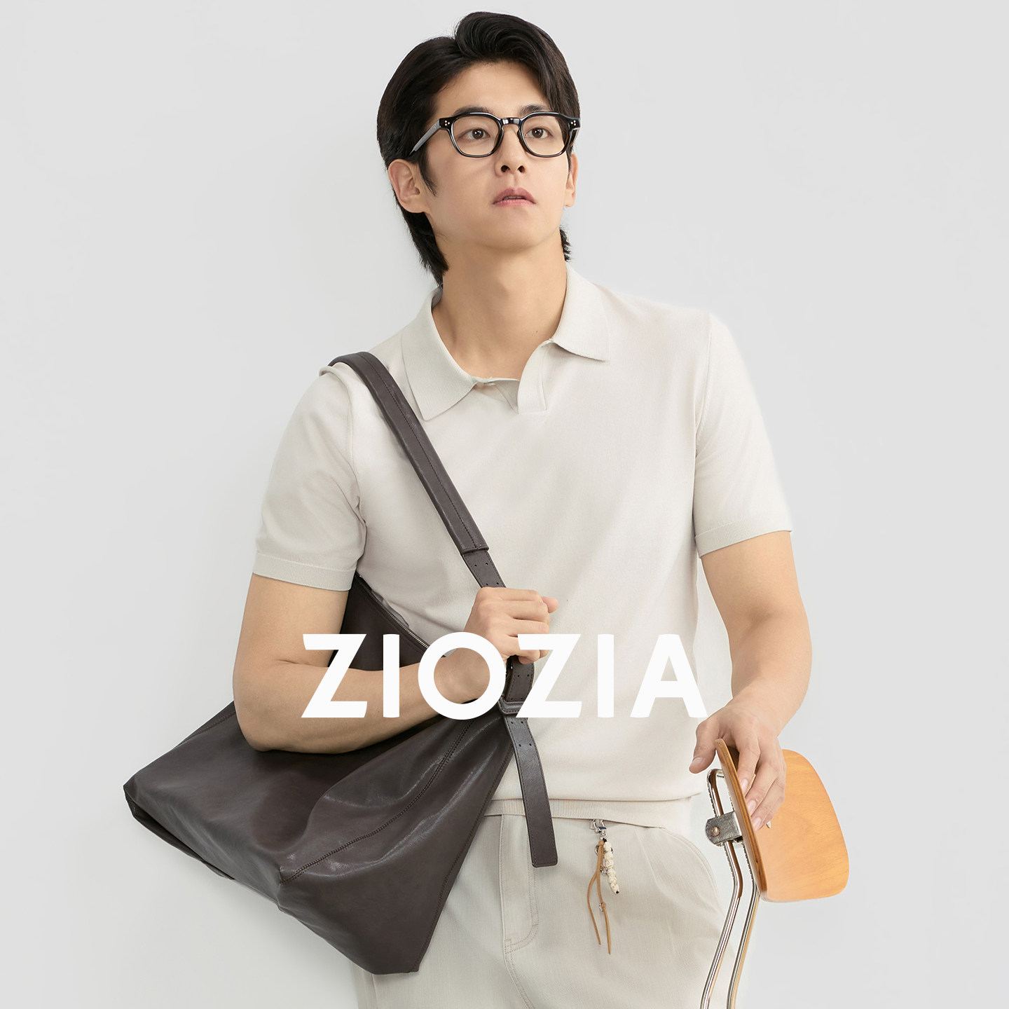 ZIOZIA通勤男装26春中青年正肩透气针织短袖POLO衫T恤TEQF2216