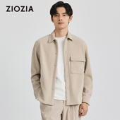 易打理 ZIOZIA男士 秋季 微阔外穿休闲衬衫 夹克外套ZWCD3329Z