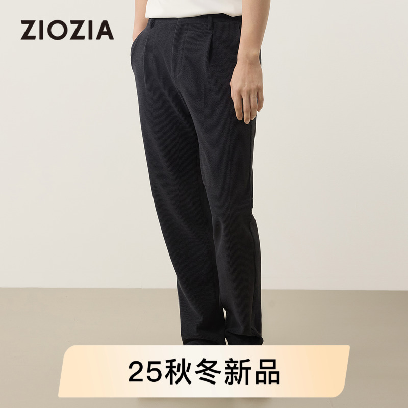 【肌理灯芯绒】ZIOZIA通勤男装25秋复古老钱休闲裤西裤ZPPE3508J