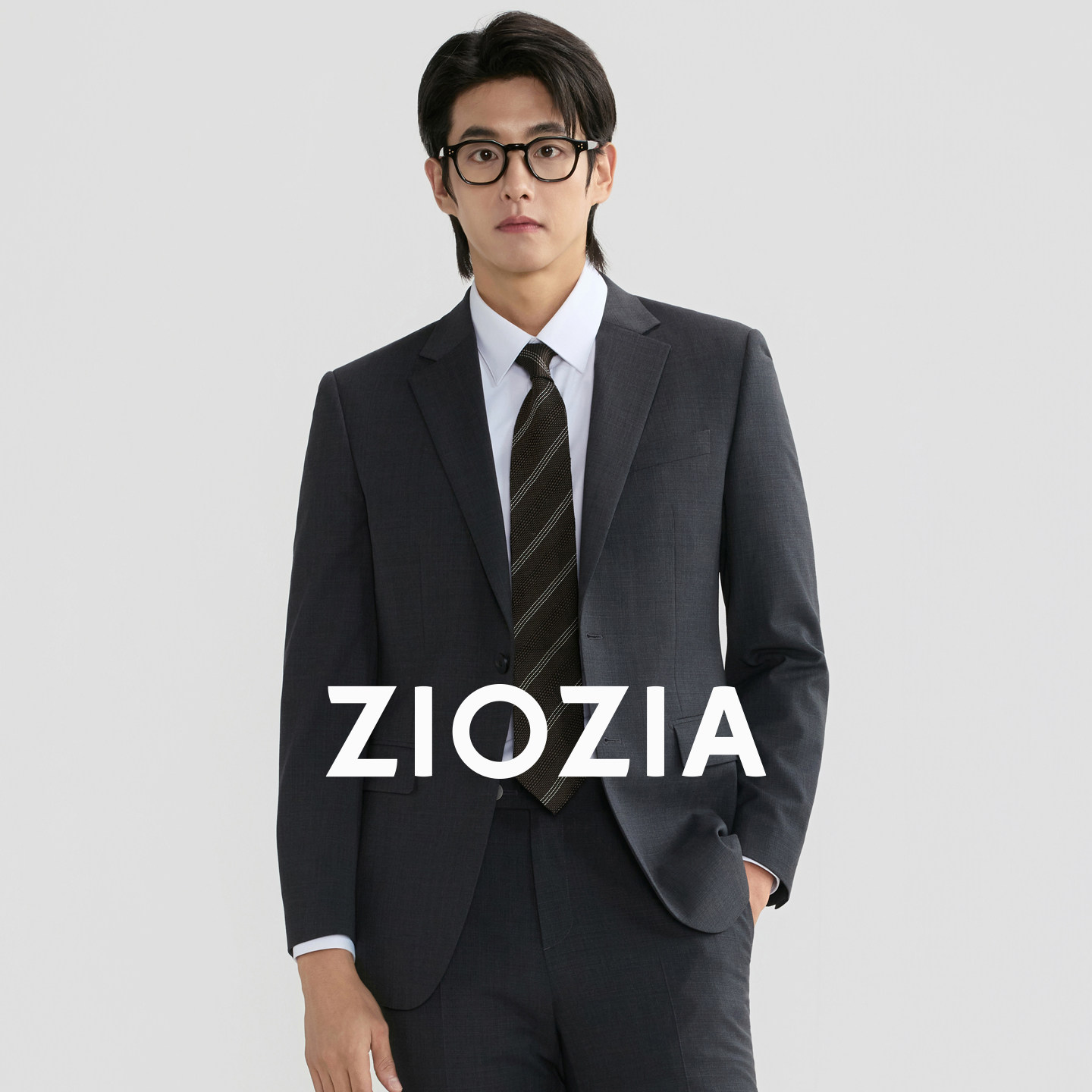 ZIOZIA通勤男装26春夏舒弹修身中青年羊毛混纺西服外套ZSBF1103F