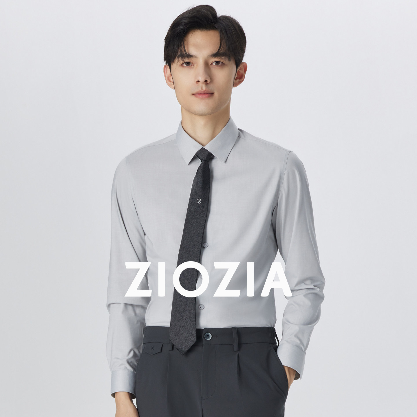 【易打理】ZIOZIA通勤男装26春新品男士舒适修身商务衬衫TWDF1125