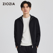 简约通勤连帽卫衣外套ZYHD3238B 秋季 莫代尔混纺 ZIOZIA男士