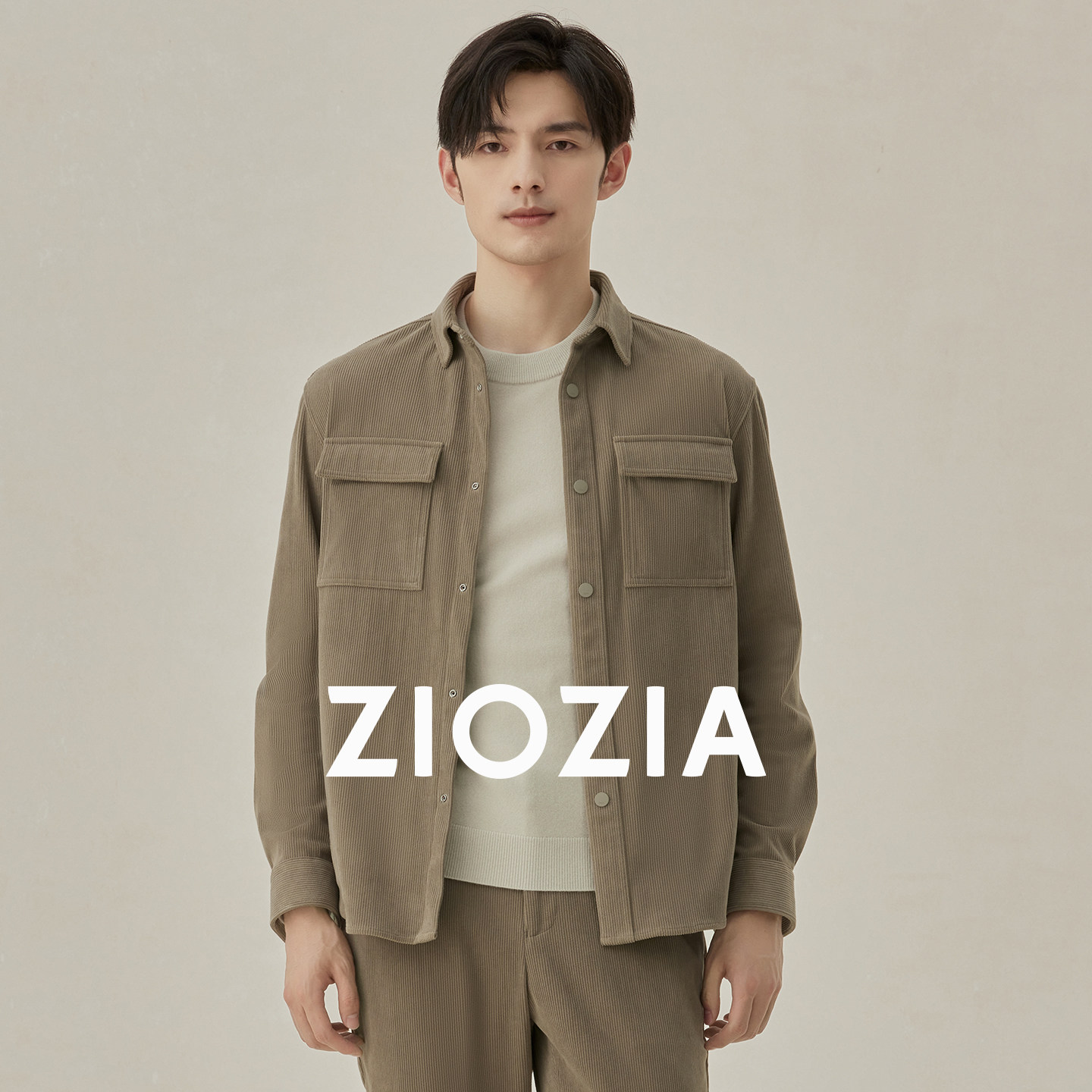ZIOZIA男装秋季衬衫外套休闲商务正装长袖衬衣ZWCC3226