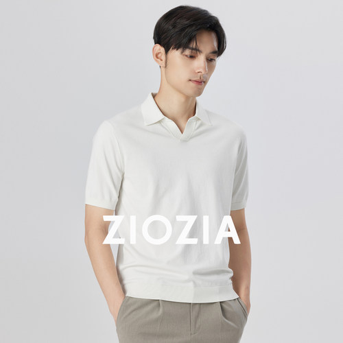 ZIOZIA海鸥领男士短袖polo衫上衣