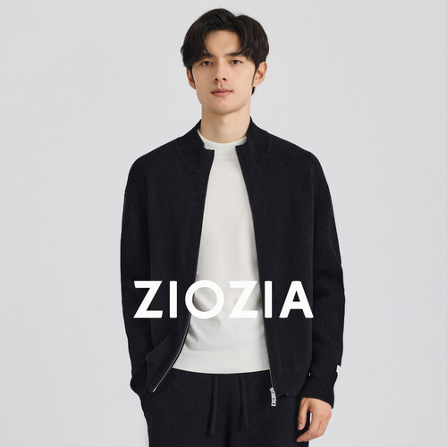 ZIOZIA拉链开衫领毛衣