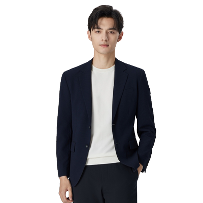 ziozia商务泡泡纱休闲单西外套