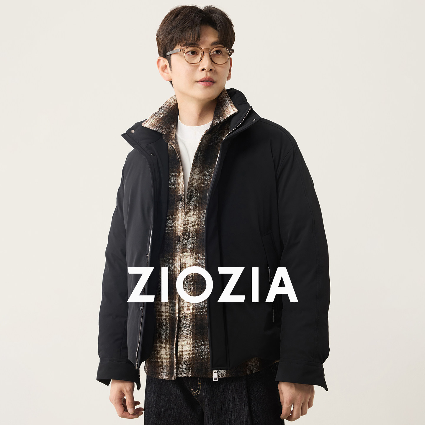 【三防面料】ZIOZIA男装25冬防风立领白鸭绒羽绒服夹克外套