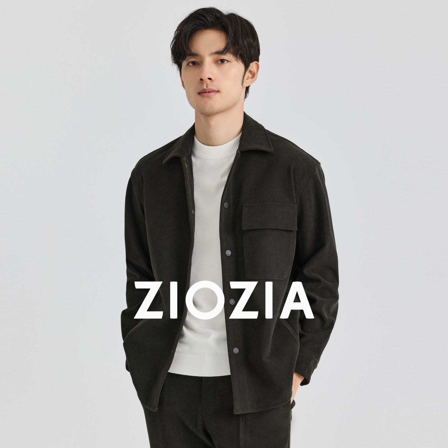 【灯芯绒】ZIOZIA男装秋季复古休闲夹克衬衫青年外套ZWCD3330Y