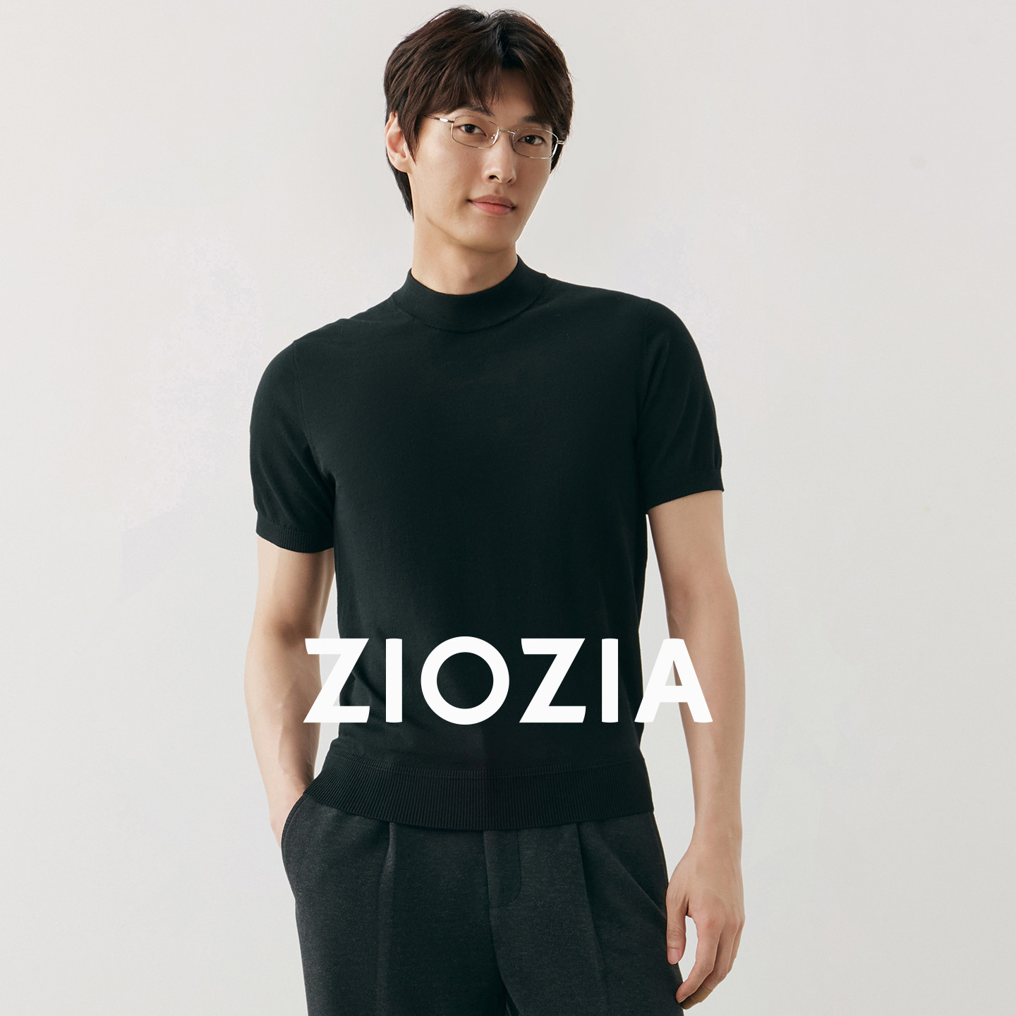 ZIOZIA男装半高领短袖毛衣图片
