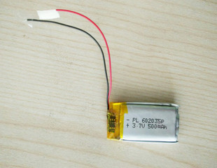 3.7v聚合物锂电池602035点读笔录音笔导航仪行车记录仪500mAh电芯