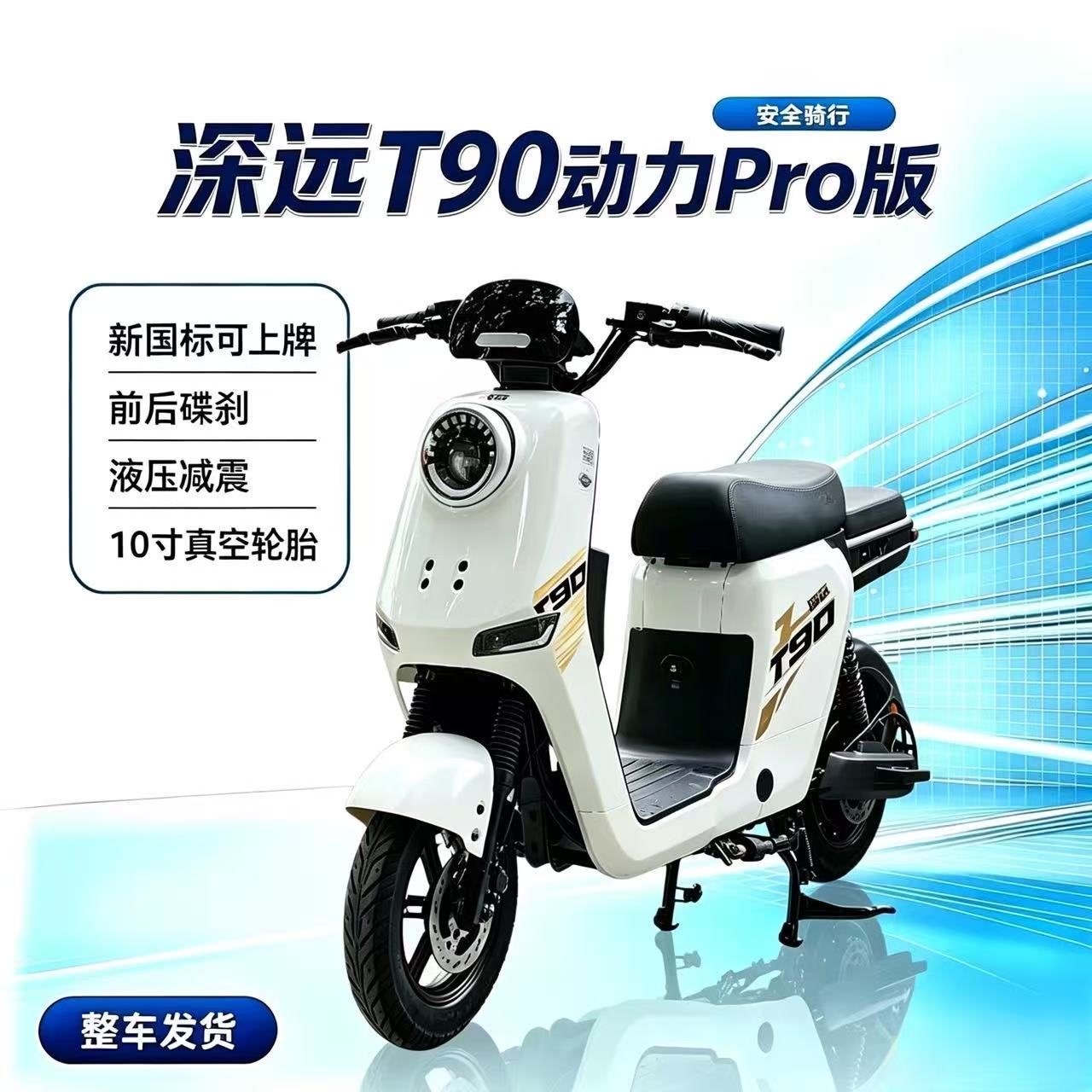 深远T90动力pro版电动自行车新国标可上牌外卖骑手双联动长续航